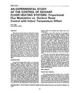 IN-91-10-3 — An Experimental Study of the Control of Radiant Floor Heating Systems – Proportional Flux Modulation vs. Outdoor Reset Control with Indoor Temperature Offset