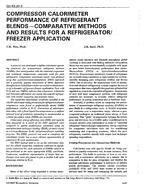 CH-93-20-3 — Compressor Calorimeter Performance of Refrigerant Blends – Comparative Methods and Results for a Refrigerator/Freezer Application