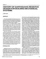 CH-93-01-1 — History of Earthquake-Resistive Design for Building Mechanical Systems