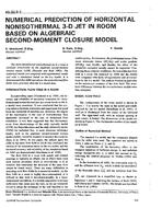 AN-92-09-3 — Numerical Prediction of Horizontal Nonisothermal 3-D Jet in Room Based on Algebraic Second-Moment Closure Model
