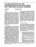 3500 — A Linear Subgrid Cooling and Dehumidification Coil Model with Emphasis on Mass Transfer