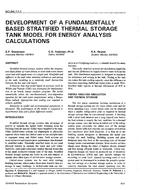 NO-94-17-1 — Development of a Fundamentally Based Stratified Thermal Storage Tank Model for Energy Analysis Calculations