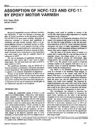 3621 — Absorption of HCFC-123 and CFC-11 by Epoxy Motor Varnish