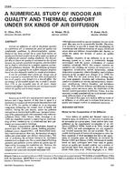 3564 — A Numerical Study of Indoor Air Quality and Thermal Comfort Under Six Kinds of Air Diffusion