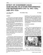 3558 — Effect of Condenser Liquid Subcooling on System Performance for Refrigerants CFC-12, HFC-134a, and HFC-152a