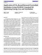 TO-98-21-1 — Application of CO2-Based Demand-Controlled Ventilation Using ASHRAE Standard 62:  Optimizing Energy Use and Ventilation