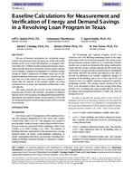 TO-98-12-1 — Baseline Calculations for Measurement and Verification of Energy and Demand Savings in a Revolving Loan Program in Texas