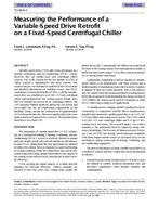 TO-98-06-3 — Measuring the Performance of a Variable-Speed Drive Retrofit on a Fixed-Speed Centrifugal Chiller