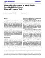 4217 — Thermal Performance of a Full-Scale Stratified Chilled-Water Thermal Storage Tank