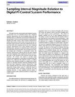 4204 — Sampling Interval Magnitude Relation to Digital PI Control System Performance