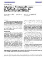 CH-99-07-2 (RP-805) — Influence of Architectural Screens on Rooftop Concentrations Due to Effluent from Short Stacks