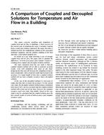 SE-99-13-4 — A Comparison of Coupled and Decoupled Solutions for Temperature and Air Flow in a Building
