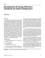 4288 — Development of Energy-Efficiency Standards for Indian Refrigerators
