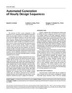 4332 (RP-962) — Automated Generation of Hourly Design Sequences