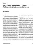 AT-01-01-3 — An Analysis of Combined CFD and Multizone IAQ Model Assembly Issues
