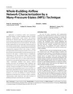 CI-01-08-3 — Whole-Building Airflow Network Characterization by a Many-Pressure-States (MPS) Technique