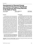 AC-02-15-4 — Development of Deemed Energy and Demand Savings for Residential Ground-Source Heat Pump Retrofits in the State of Texas