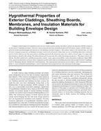Hygrothermal Properties of Exterior Claddings, Sheathing Boards, Membranes, and Insulation Materials for Building Envelope Design