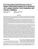 EIFS Hygrothermal Performance Due to Initial Construction Moisture as a Function of Air Leakage, Interior Cavity Insulation, and Climate Conditions