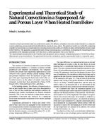 Experimental and Theoretical Study of Natural Convection in a Superposed Air and Porous Layer When Heated from Below