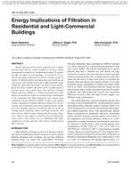 OR-10-038 (RP-1299) — Energy Implications of Filtration in Residential and Light-Commercial Buildings