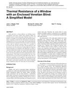 NY-08-057 — Thermal Resistance of a Window with an Enclosed Venetian Blind: A Simplified Model