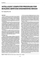 SL-90-03-1 — Intelligent Computer Programs for Building Services Engineering Design