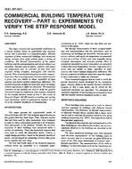 3581 — Commercial Building Temperature Recovery – Part 2: Experiments to Verify the Step Response Model (RP-491)