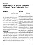 4688 (RP-1045) Ã¢Â€Â“ Thermal Mixing of Outdoor and Return Airflows in Typical Air-Handling Units