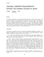 3048 — Thermal Comfort Requirements During the Summer Season in Japan