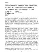NT-87-17-2 — Comparison of Two Control Strategies to Simulate Part-Load Performance of a Simple Air-Conditioning System