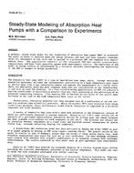 HI-85-36-1 — Steady-State Modeling of Absorption Heat Pumps with a Comparison to Experiments