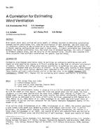 2924 — A Correlation for Estimating Wind Ventilation