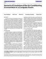 4201 — Numerical Simulation of the Air-Conditioning Environment in a Computer Room