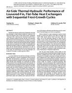 OR-05-01-2 – Air-Side Thermal-Hydraulic Performance of Louvered-Fin, Flat-Tube Heat Exchangers with Sequential Frost-Growth Cycles