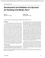 OR-10-007 (RP-1312) — Development and Validation of a Dynamic Air Handling Unit Model-Part I