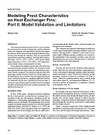 4408 (RP-824) — Modeling Frost Characteristics on Heat Exchanger Fins: Part II, Model Validation and Limitations