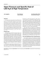 CH-03-05-4 — Vapor Pressure and Specific Heat of LiBr-H2O at High Temperature