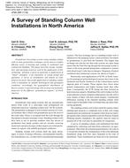 4794 (RP-1119) – A Survey of Standing Column Well Installations in North America