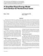 A Simplified Rapid Energy Model and Interface for Nontechnical Users