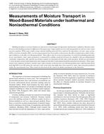 Measurements of Moisture Transport in Wood-Based Materials under Isothermal and Nonisothermal Conditions