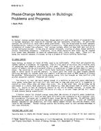 HI-85-38-5 — Phase-Change Materials in Buildings: Problems and Progress