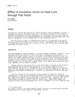 HI-85-11-2 — Effect of Insulation Joints on Heat Loss through Flat Roofs