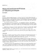 HI-85-01-4 — Measured and Expected R-Values of 19 Building Envelopes