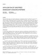 DA-88-01-1 — Application of Gas-Fired Desiccant Cooling Systems