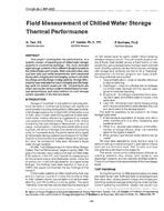 CH-89-19-4 (RP482) — Field Measurement of Chilled Water Storage Thermal Performance