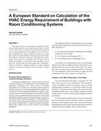 HI-02-12-1 — A European Standard on Calculation of the HVAC Energy Requirement of Buildings with Room Conditioning Systems