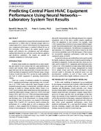 SF-98-22-4 — Predicting Central Plant HVAC Equipment Performance Using Neural Networks-Laboratory System Test Results (same as 4112)