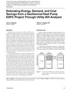 QC-06-007 – Estimating Energy, Demand, and Cost Savings from a Geothermal Heat Pump ESPC Project Through Utility Bill Analysis