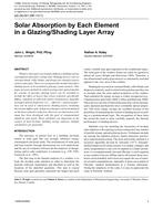 QC-06-001 (RP-1311) – Solar Absorption by Each Element in a Glazing/Shading Layer Array